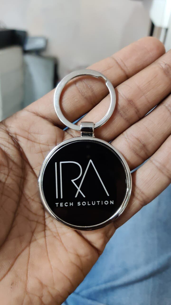 Custom Promotional Keychain with Company Logo for Corporate Branding